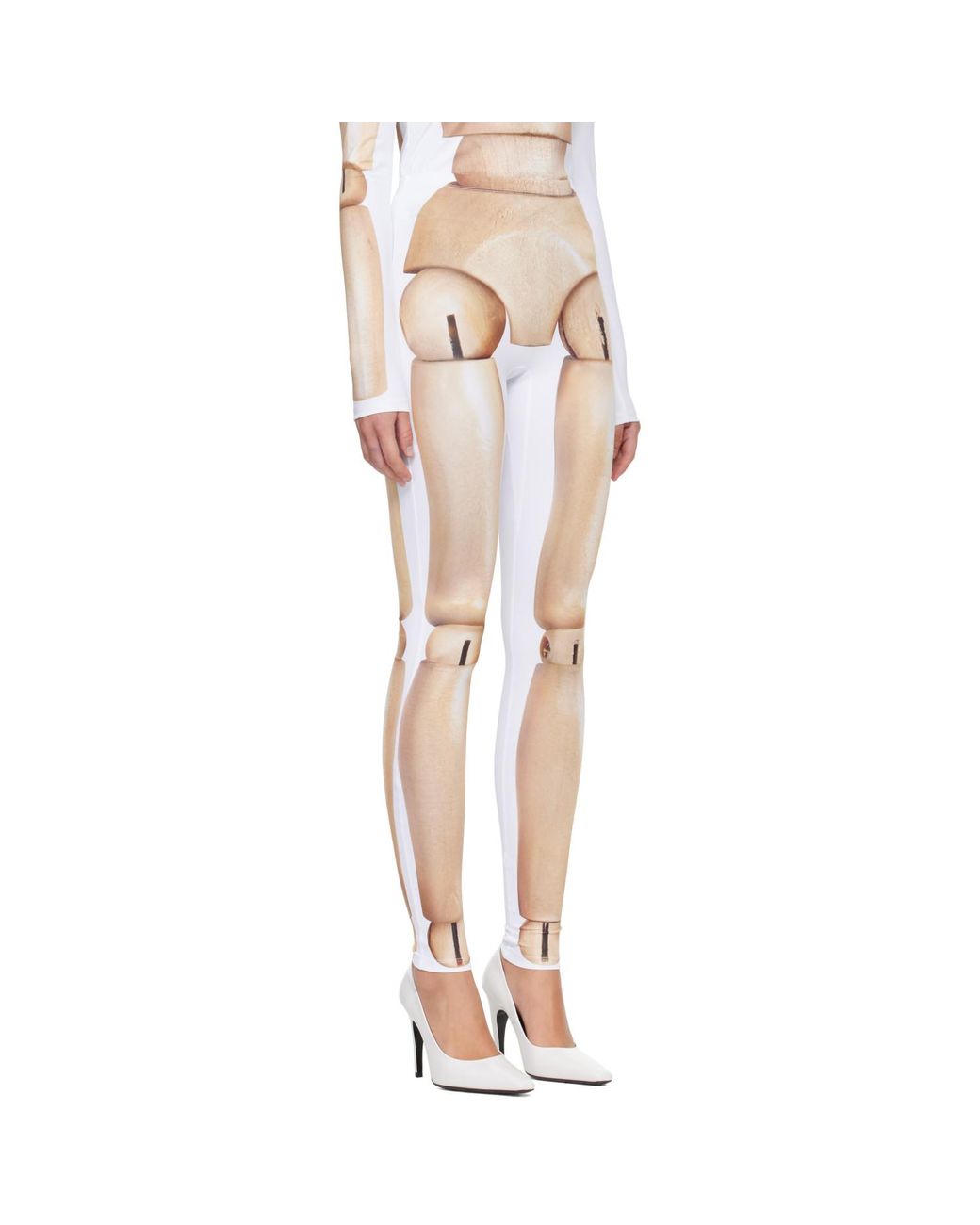 Jean Paul Gaultier Multicolor 'The Wooden Body' Leggings