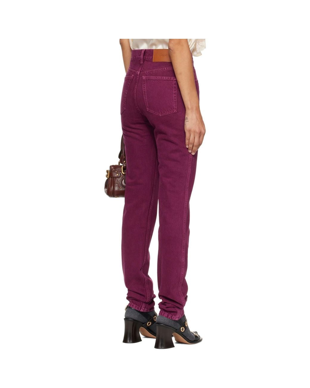 Chloé Purple Slim Denim Jeans