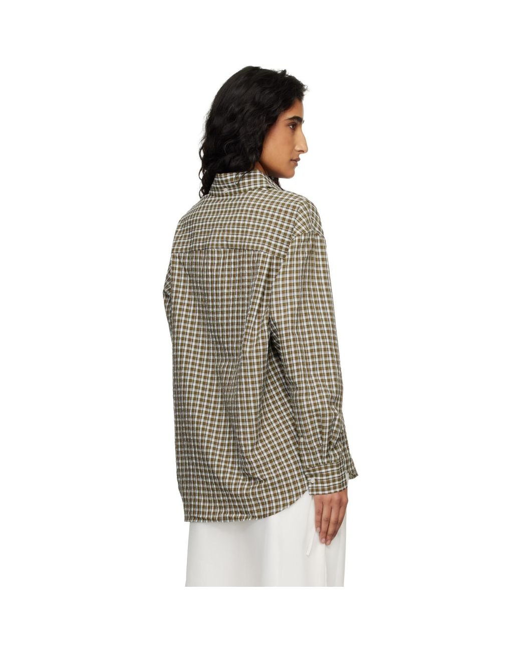 DUNST Multicolor Khaki Oversized Bd Checked Shirt