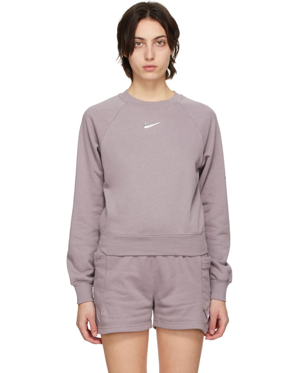 lilac nike swoosh sweatshirt