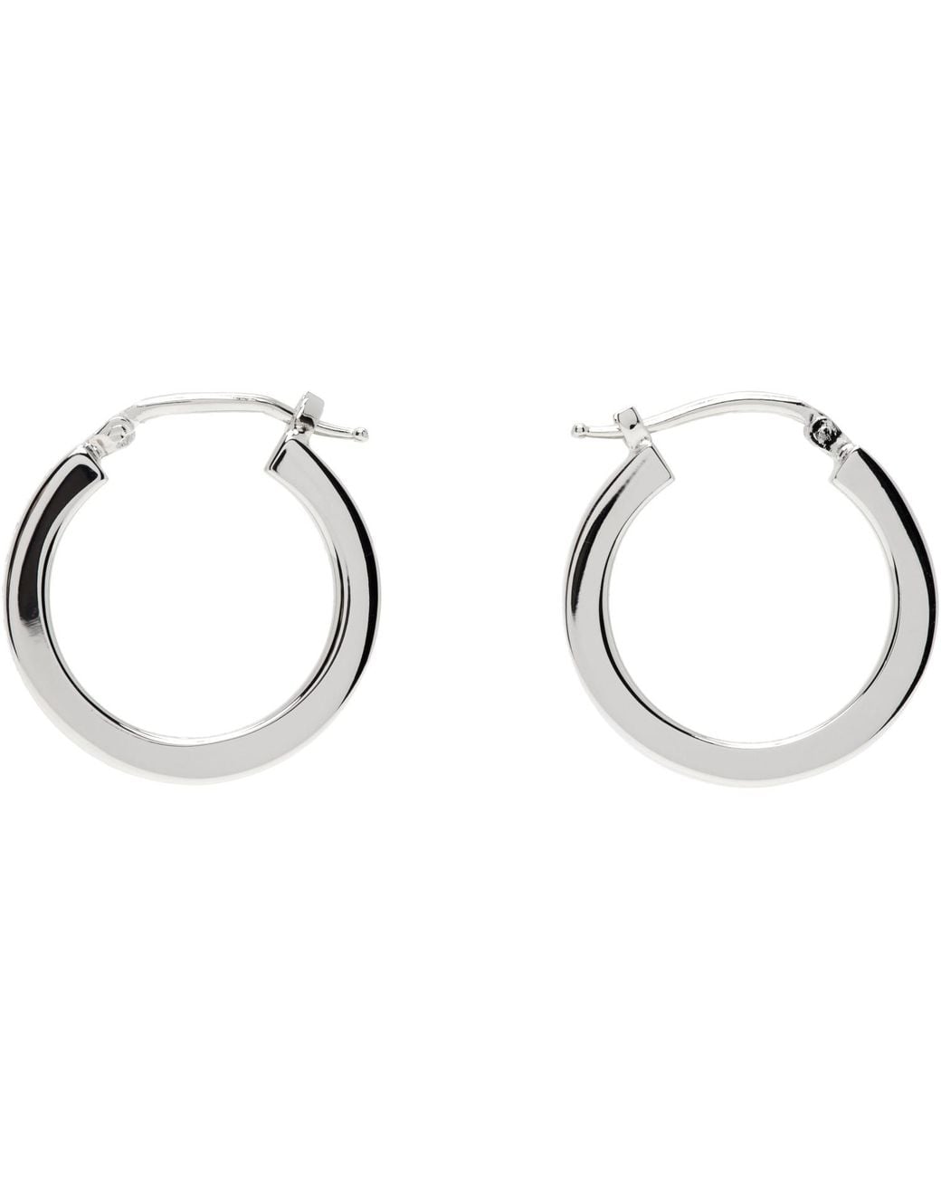 MM6 by Maison Margiela Metallic Numeric Hoop Earrings for men
