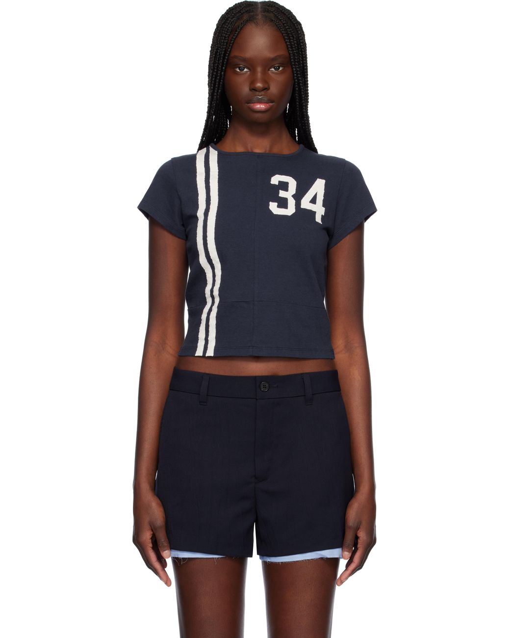 【関税込み】Ambush ネイビー パネル Tシャツ Ambush ネイビー パネル フィットTシャツ ブラック | Lyst