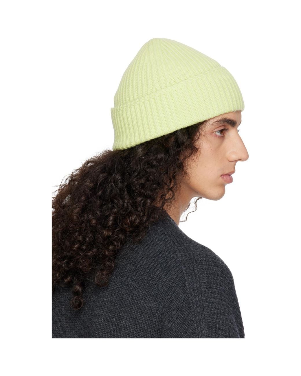YACAIA Blue Y-0004 Merino & Cashmere Beanie for men