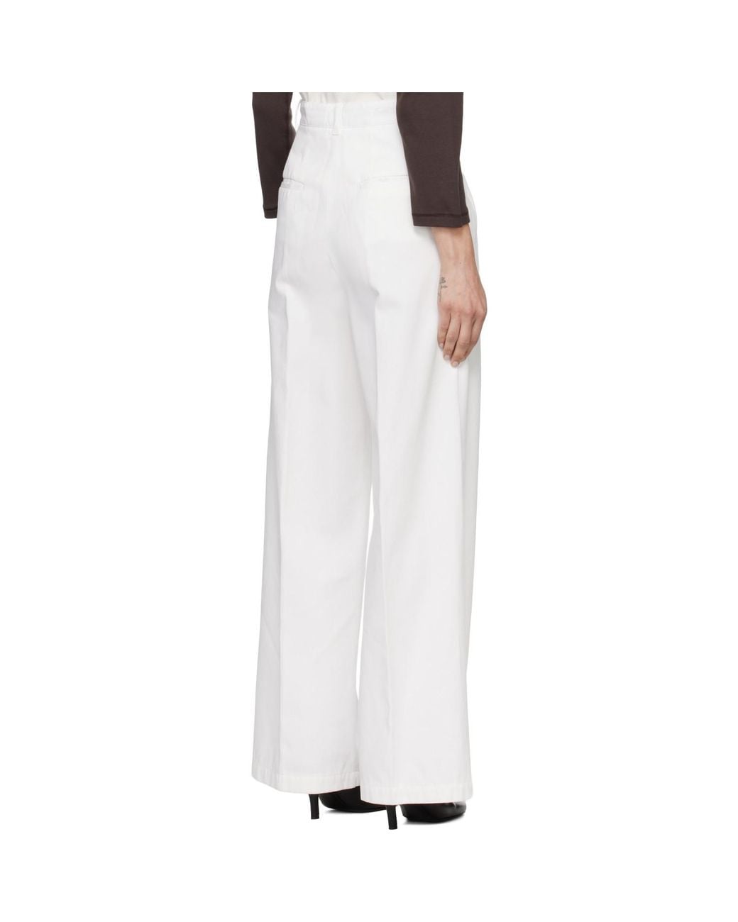 A.P.C. White Ginny Trousers