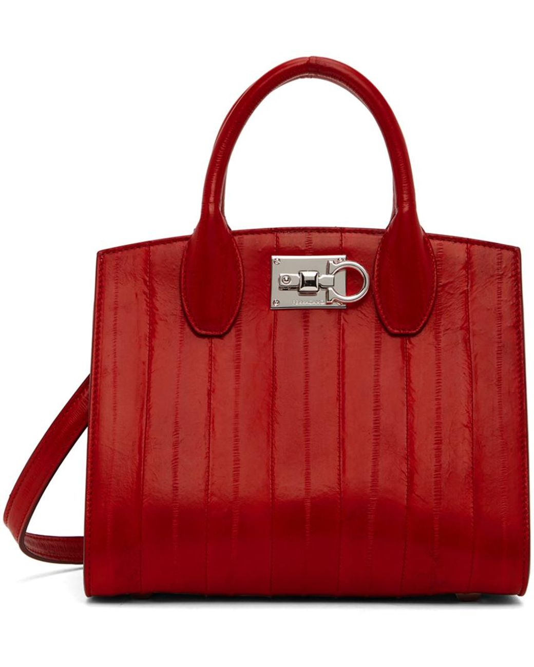 Petit sac rigide studio Ferragamo en coloris Rouge | Lyst