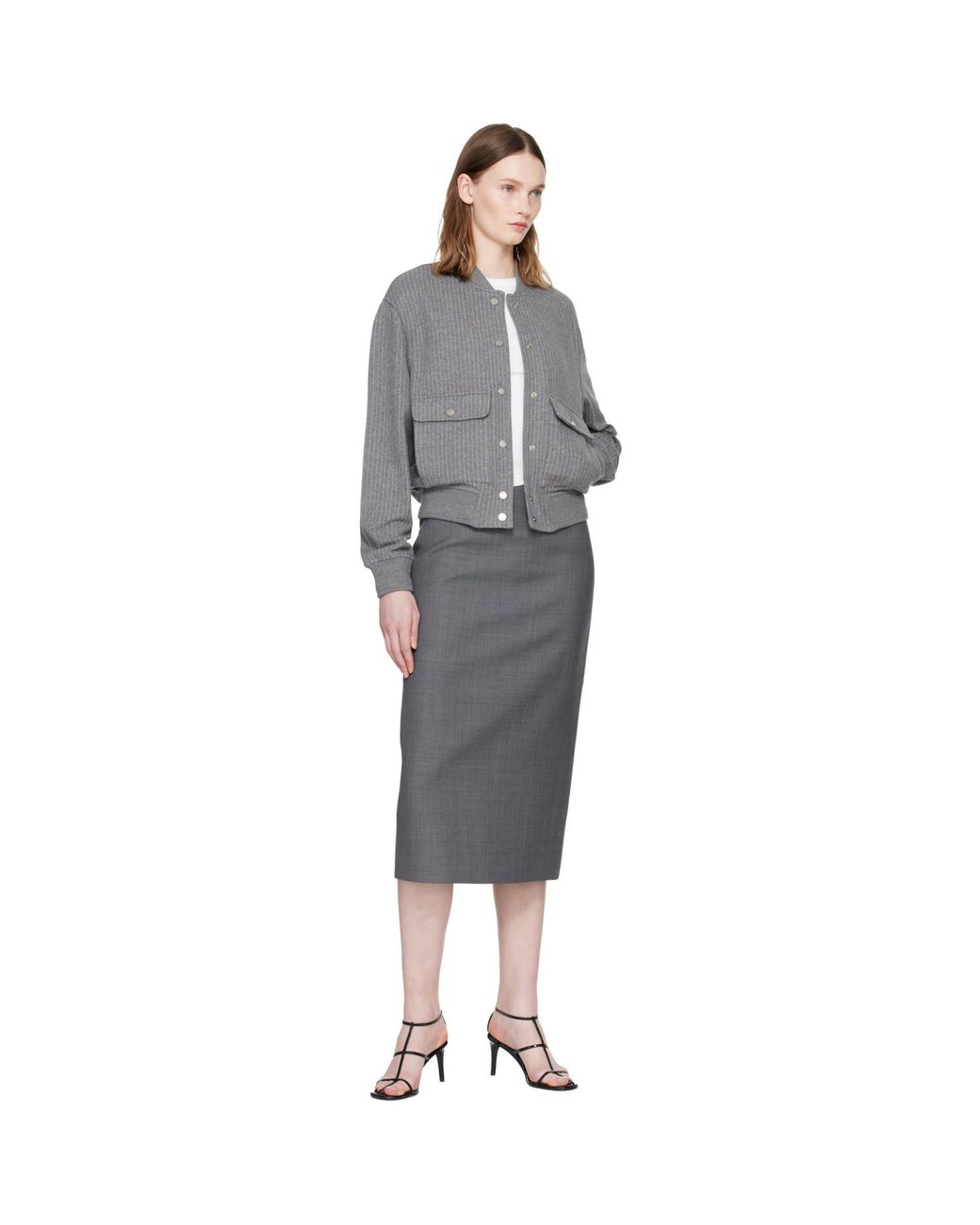 Mackage Gray Juniper-K Brushed Knit Bomber Jacket