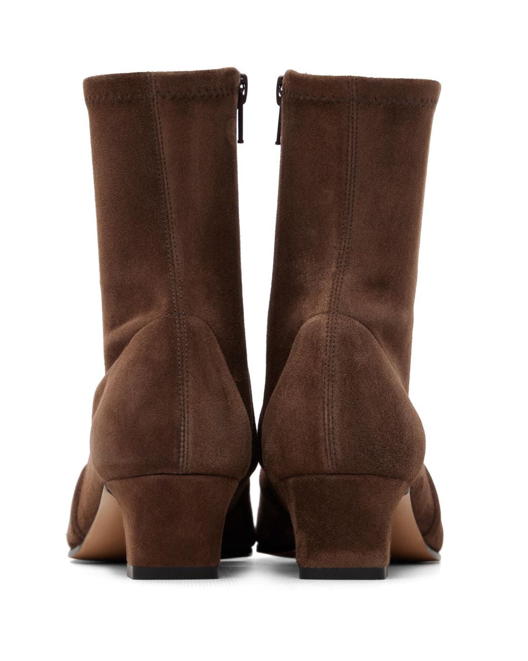Khaite Brown Nevada Ankle Stretch Boot