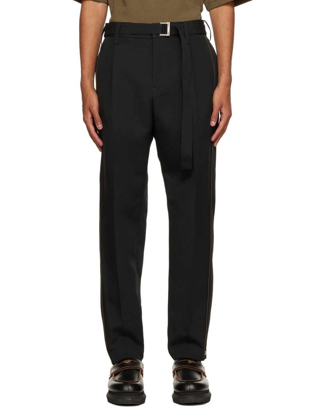 Sacai Synthetic Black Belted Lounge Pants for Men | Lyst