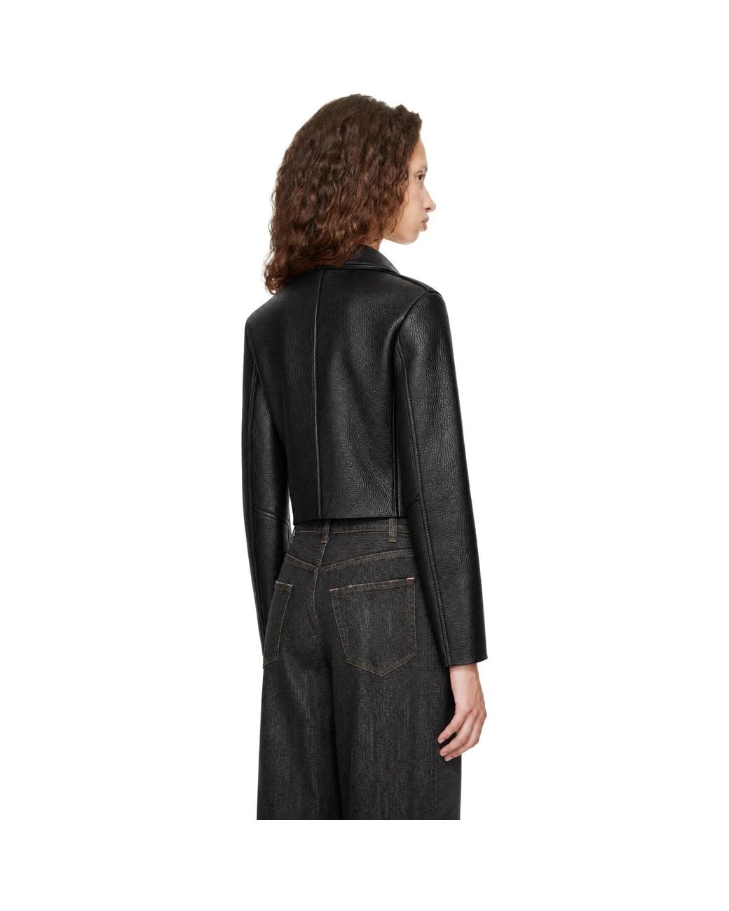 Acne Black Zip Leather Jacket