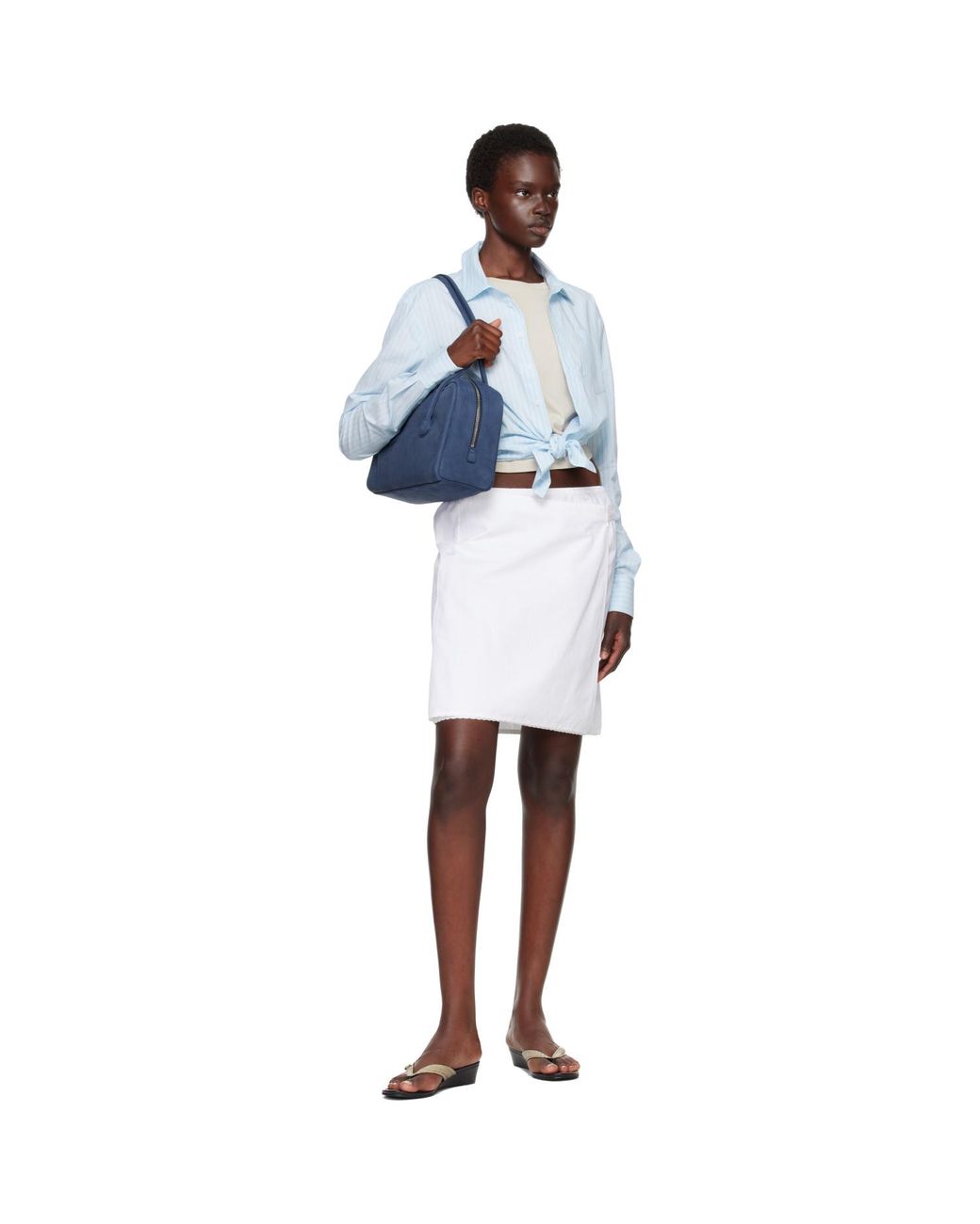 MARGE SHERWOOD Blue Soft Boston Bag