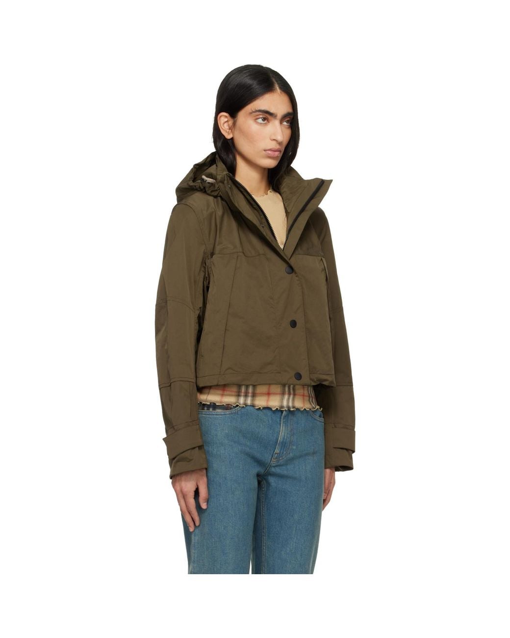 Burberry Black Khaki Nylon Jacket