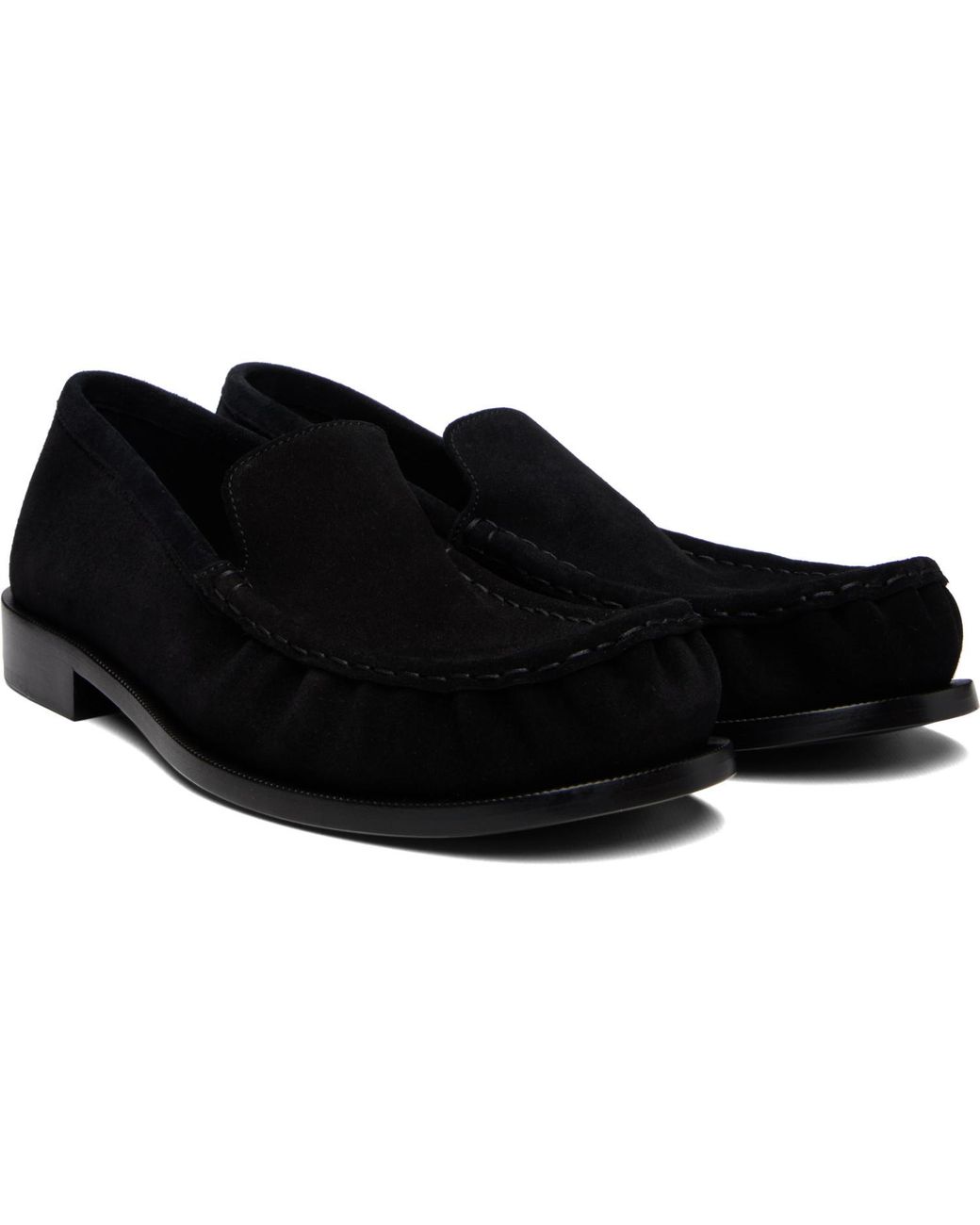 Dries Van Noten Black Suede Loafers for men