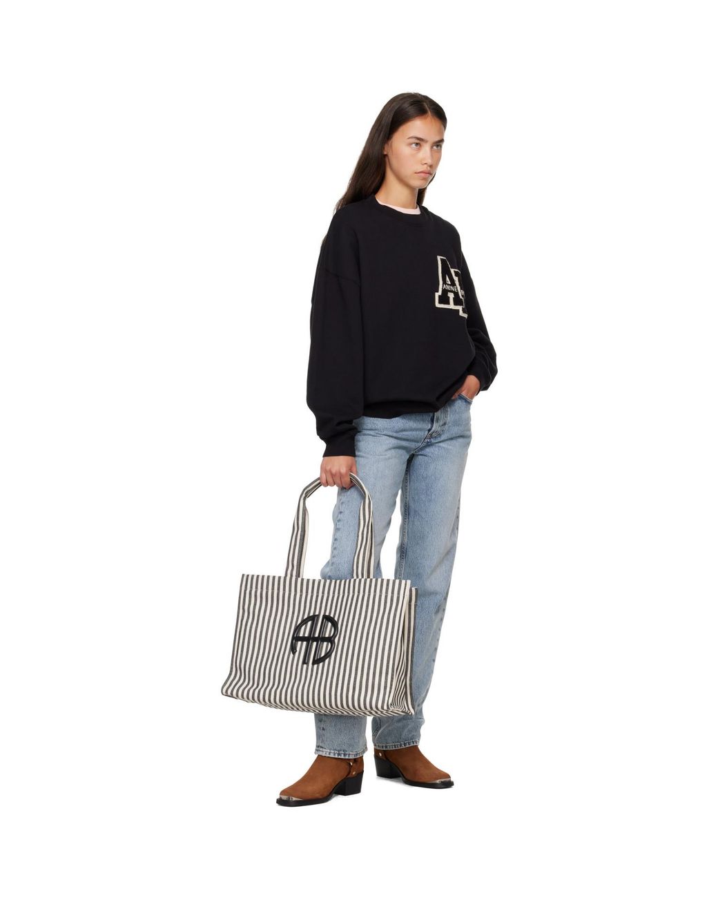 Anine Bing Black Lara Tote