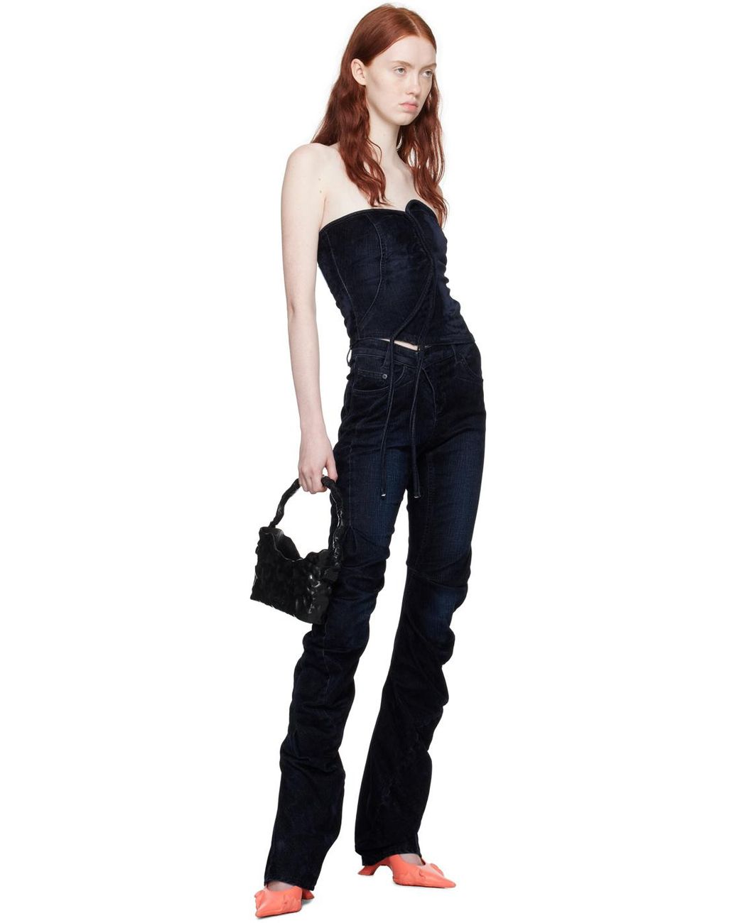 Ottolinger ネイビーオフセットジーンズ Ottolinger Navy Offset Jeans Ottolinger