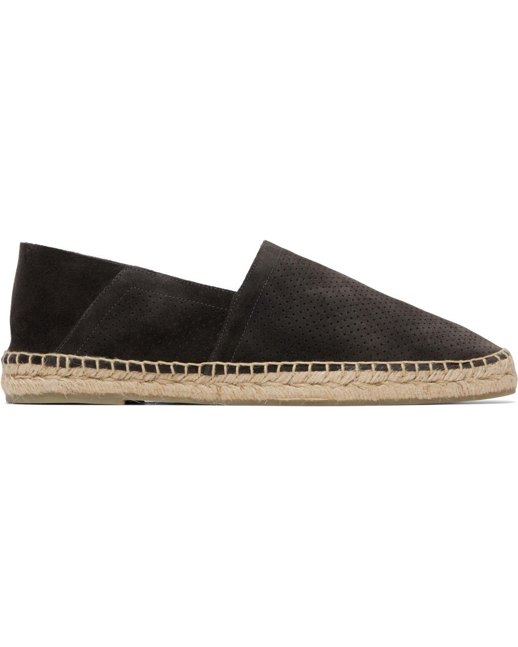 Tom Ford Black Perforated Suede Barnes Espadrilles for men