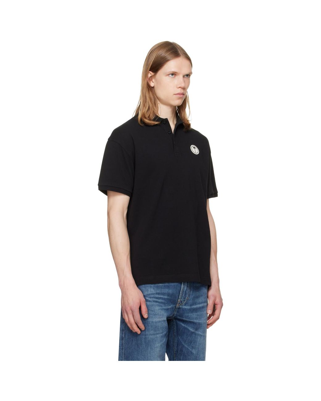 Palm Angels Black Tree Logo Polo for men