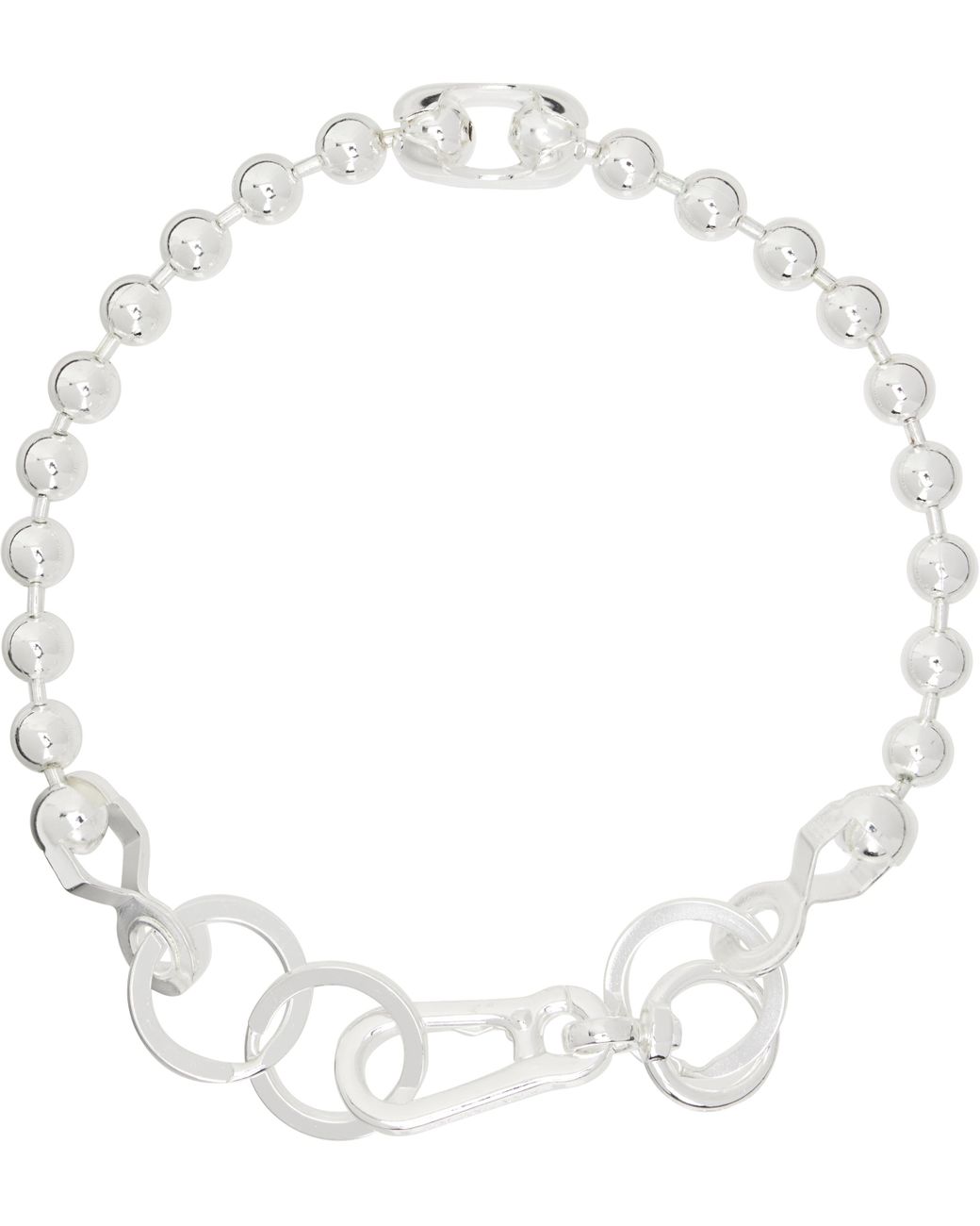 Martine Ali Ball Chain Hardware Choker in Metallic for Men | Lyst