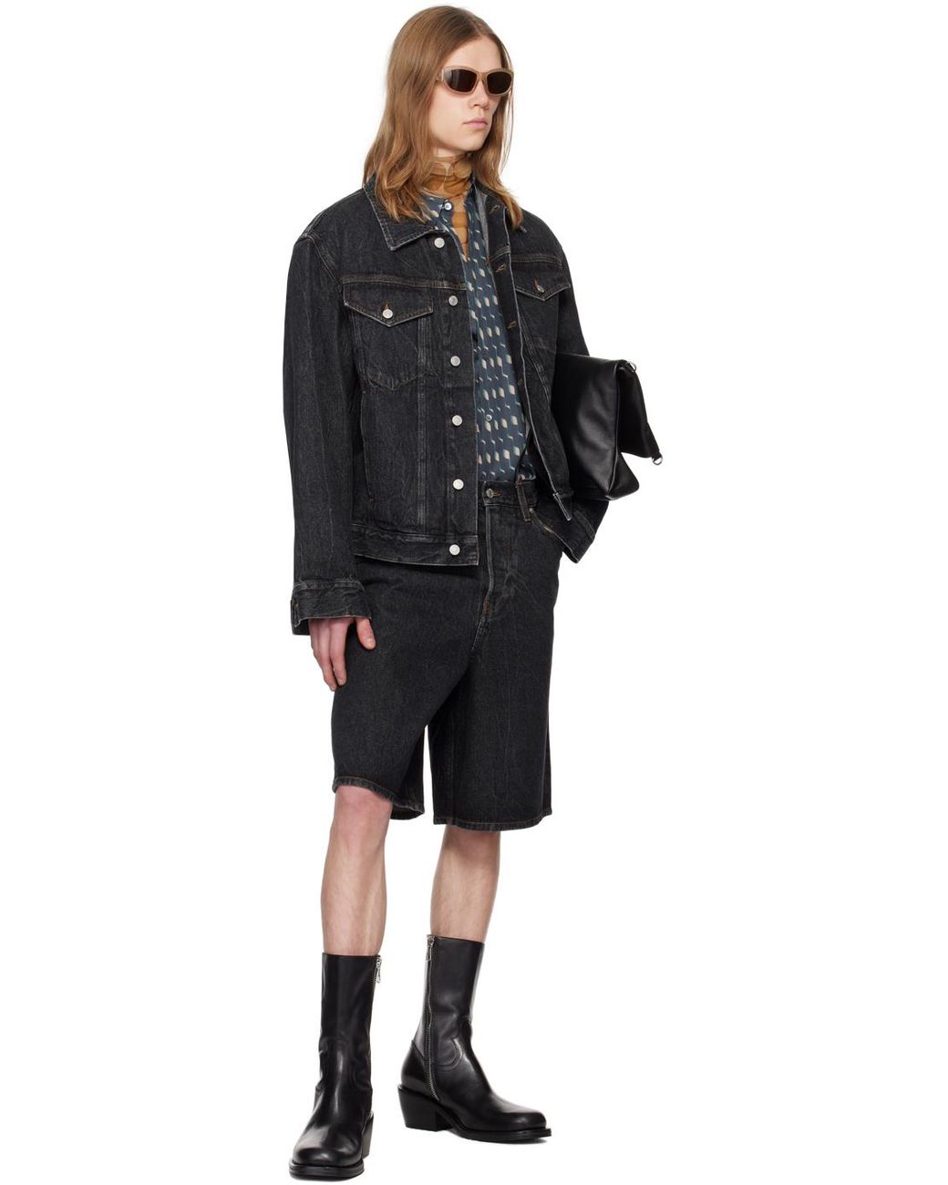 メンズ Dries Van Noten フェード デニムジャケット ブラック | Lyst