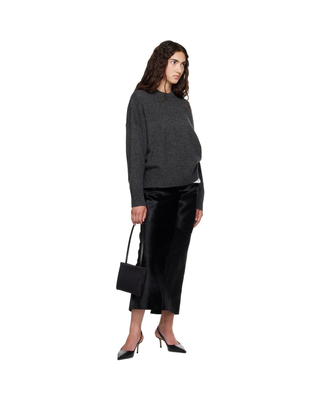 Loulou de Saison Black Anton Lds Cashmere Sweater