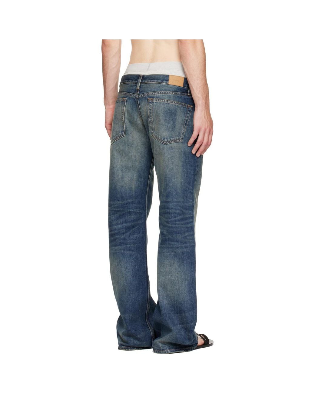 Raimundo Langlois Blue Bootcut Jeans for men