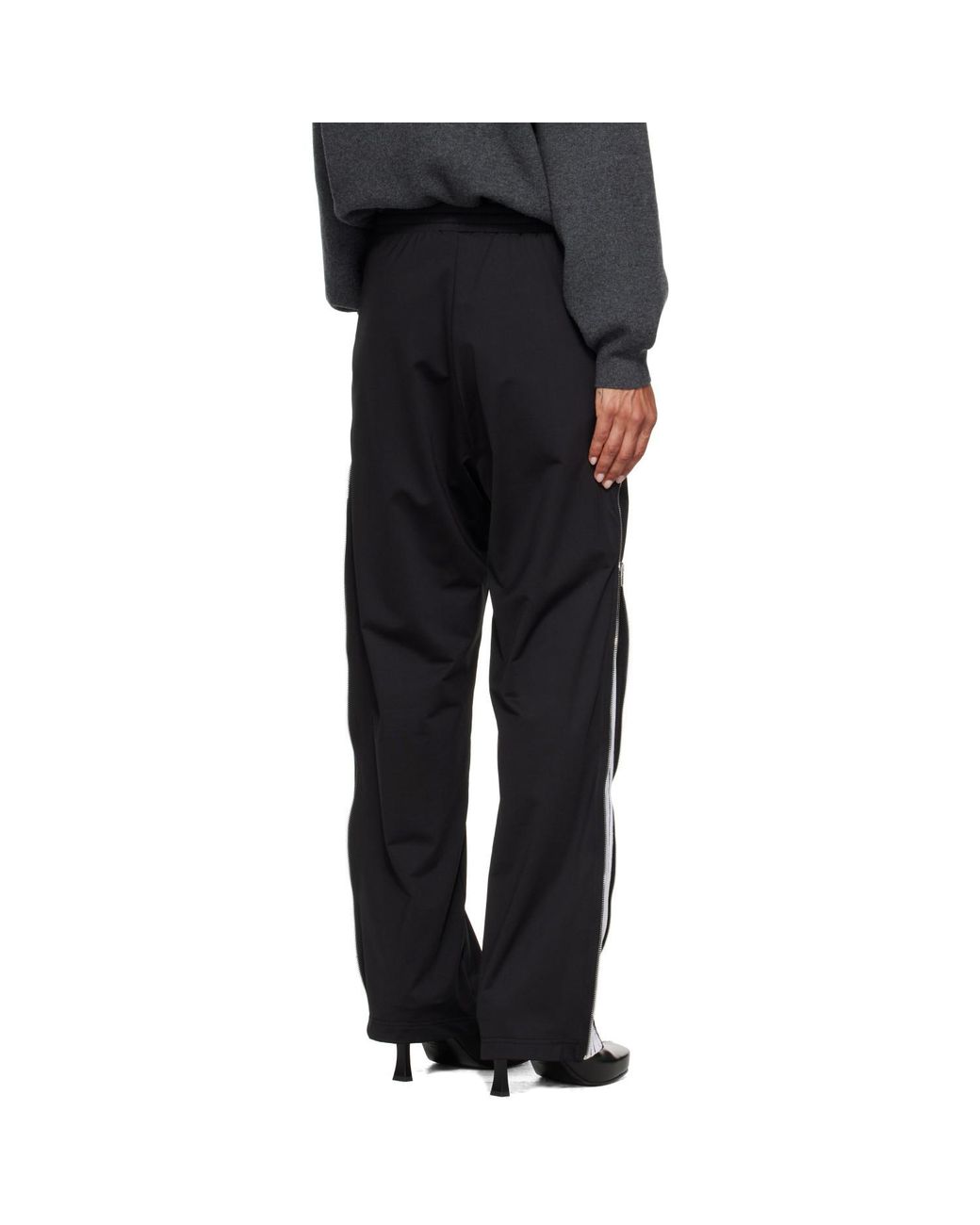 Balenciaga Black Zipped Loop Sports Icon Sporty Track Pants