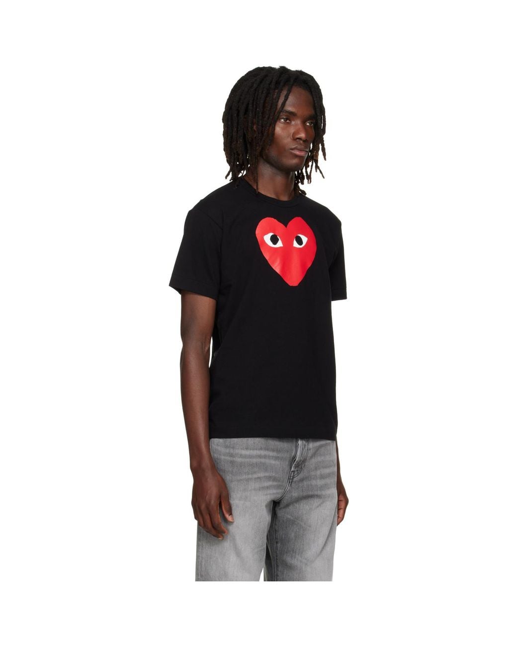 COMME DES GARÇONS PLAY Black Heart' Logo Print T-Shirt for men