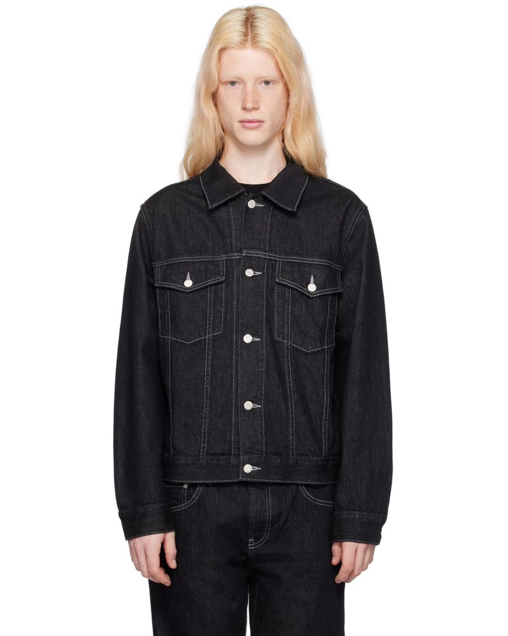 Helmut lang distressed denim jacket cheap