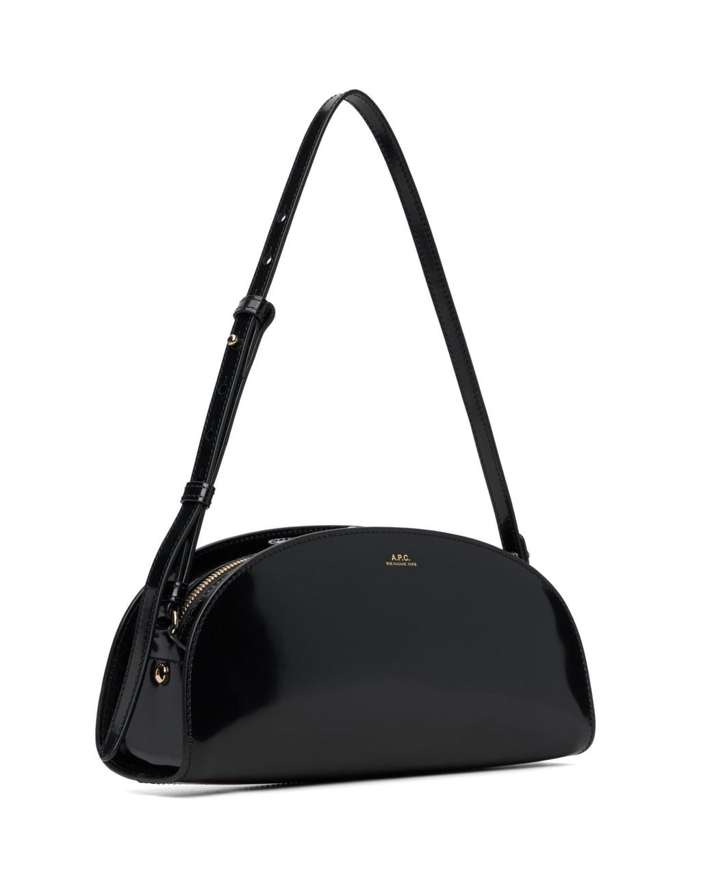 A.P.C. Black Demi-lune Shoulder Bag
