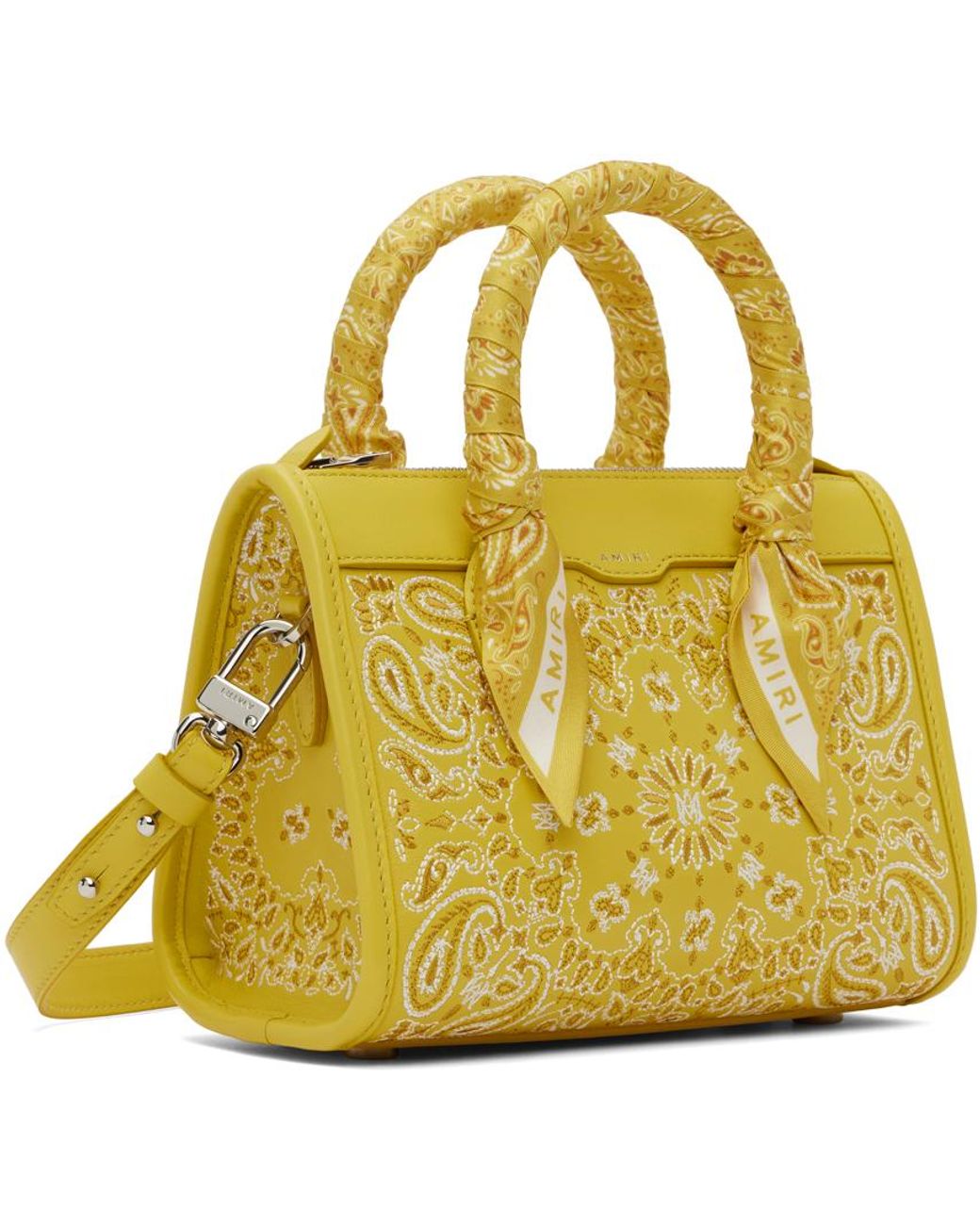 Amiri Bandana Micro Triangle Bag in Yellow | Lyst