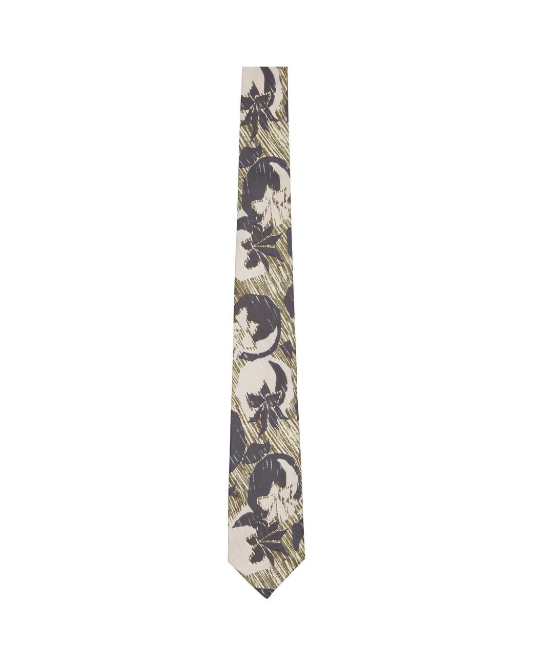 Paul Smith Metallic Khaki Vintage Fruit Tie for men