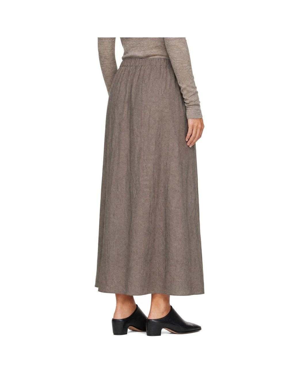 Lauren Manoogian Brown Twist Midi Skirt