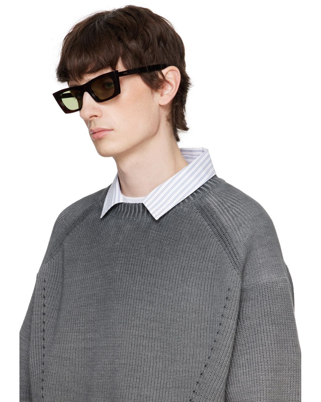 メンズ Retrosuperfuture ブラウン Fred サングラス Green