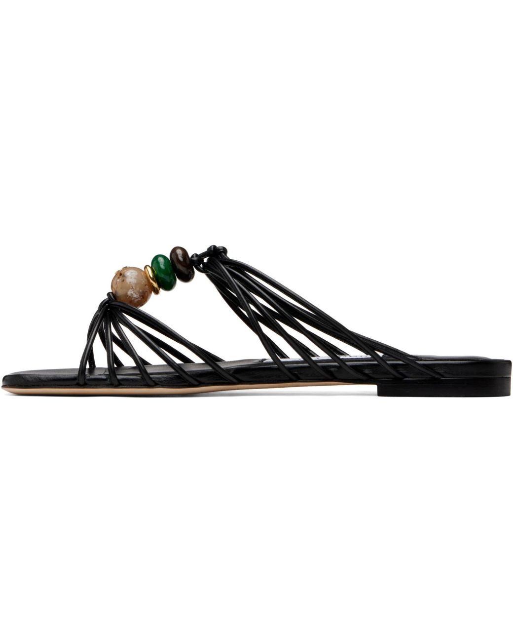 Jimmy Choo Black Lova Mule Flat Sandals