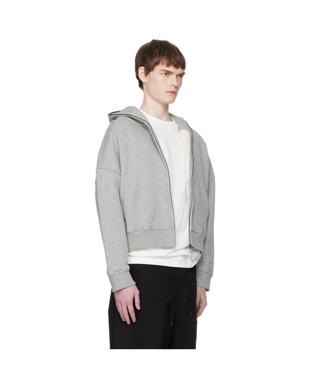 Entire studios Gray Eternal Zip Hoodie for men