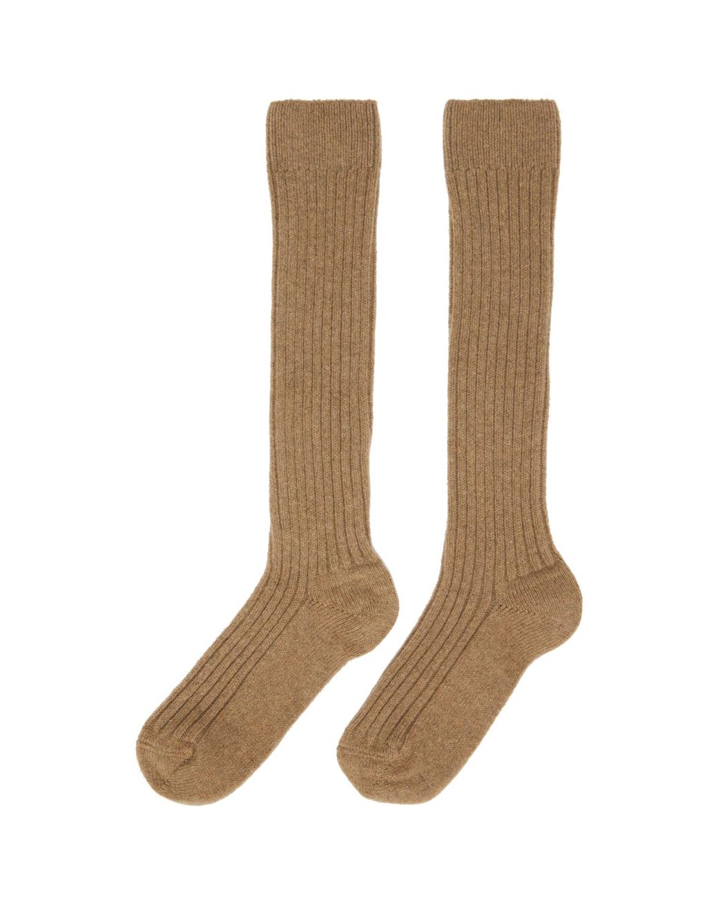 Baserange Brown Rib Knee Socks