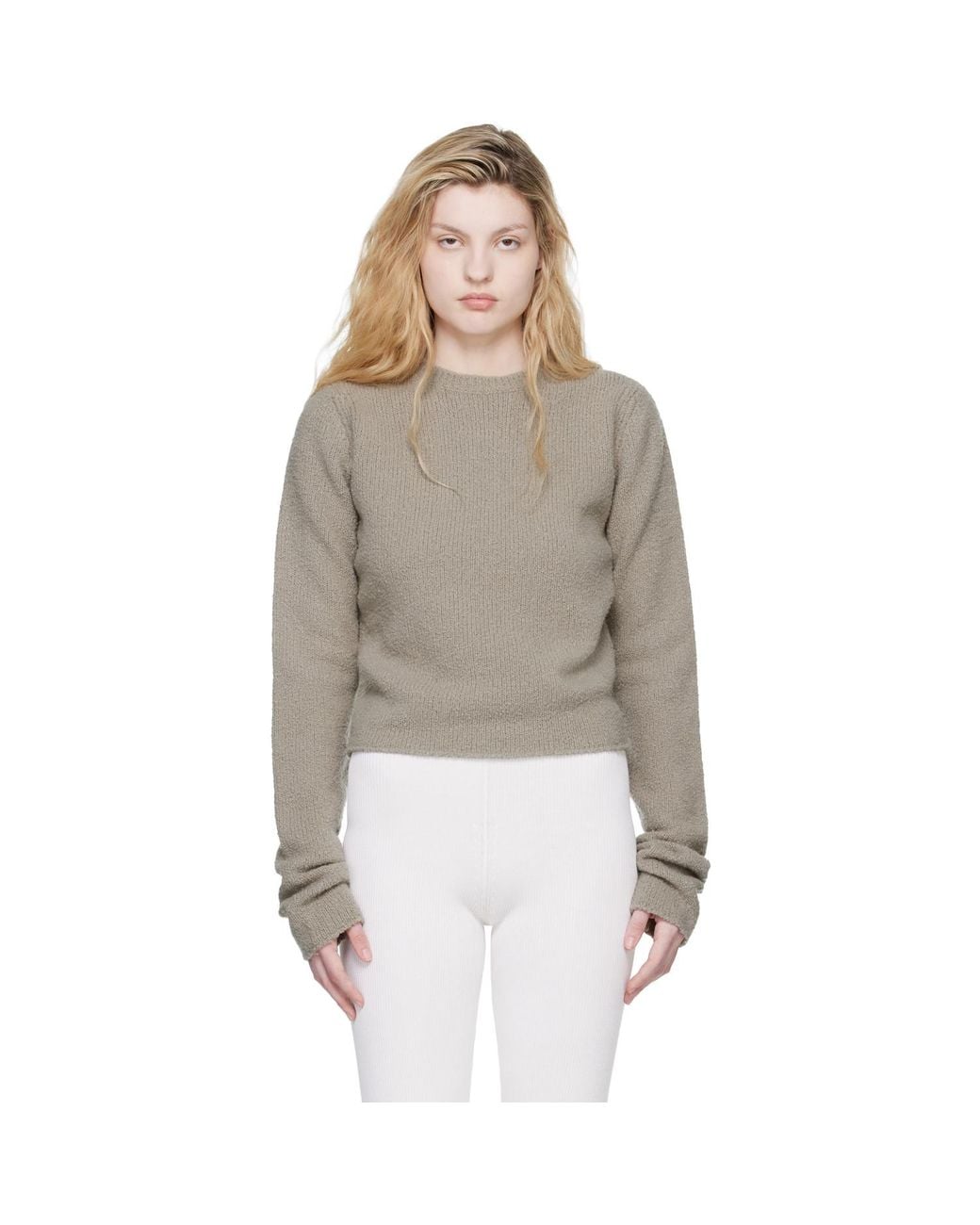 Rier Multicolor Taupe Wool Boucle Sweater