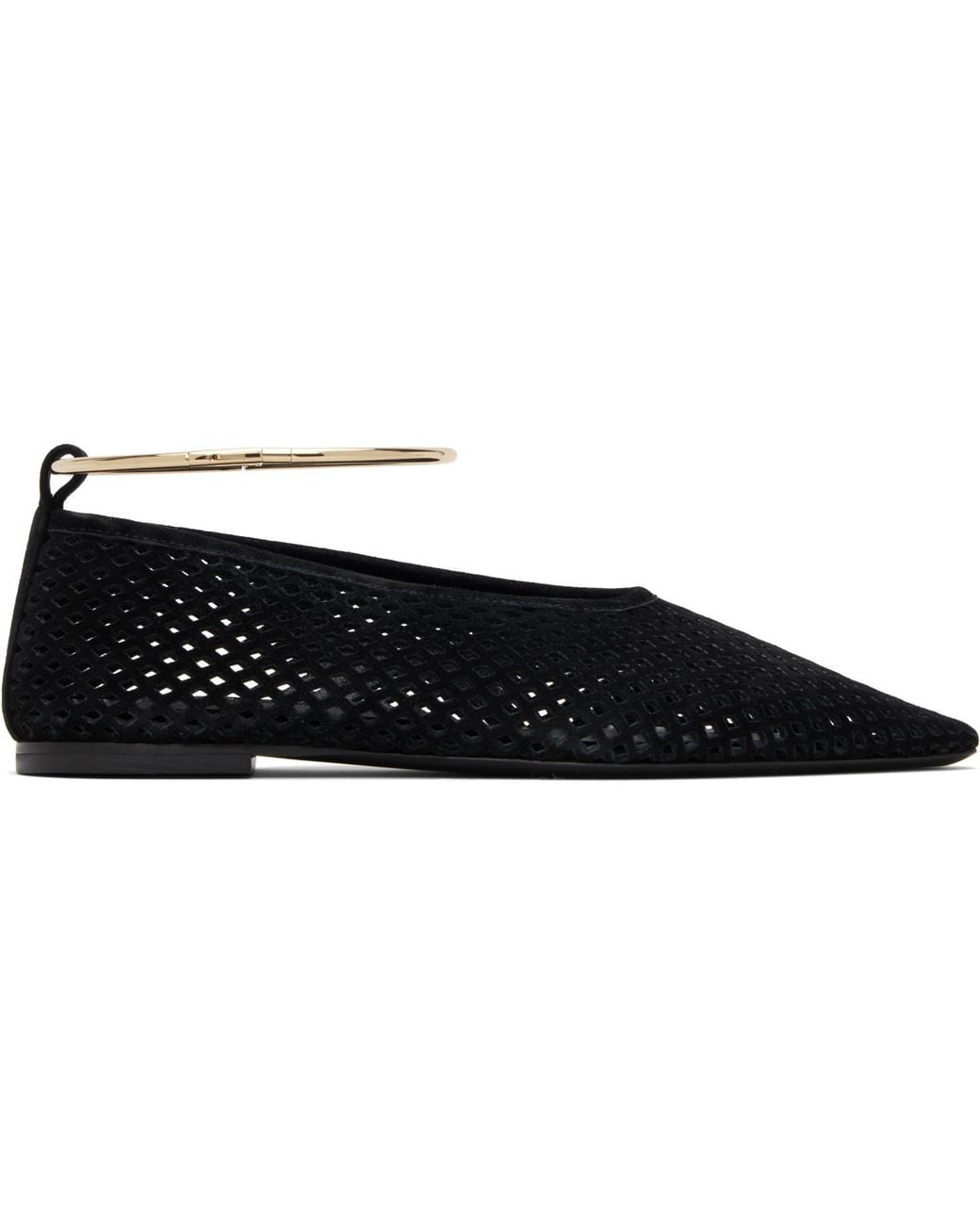 Jil Sander Black Ring Ballerina Flats