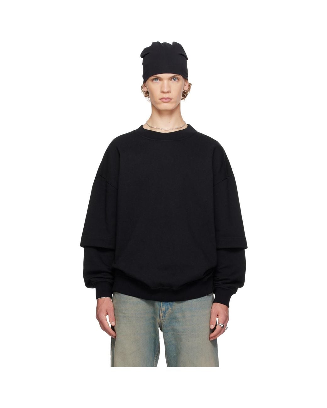 SECONDA Black Luna Sweatshirt for men