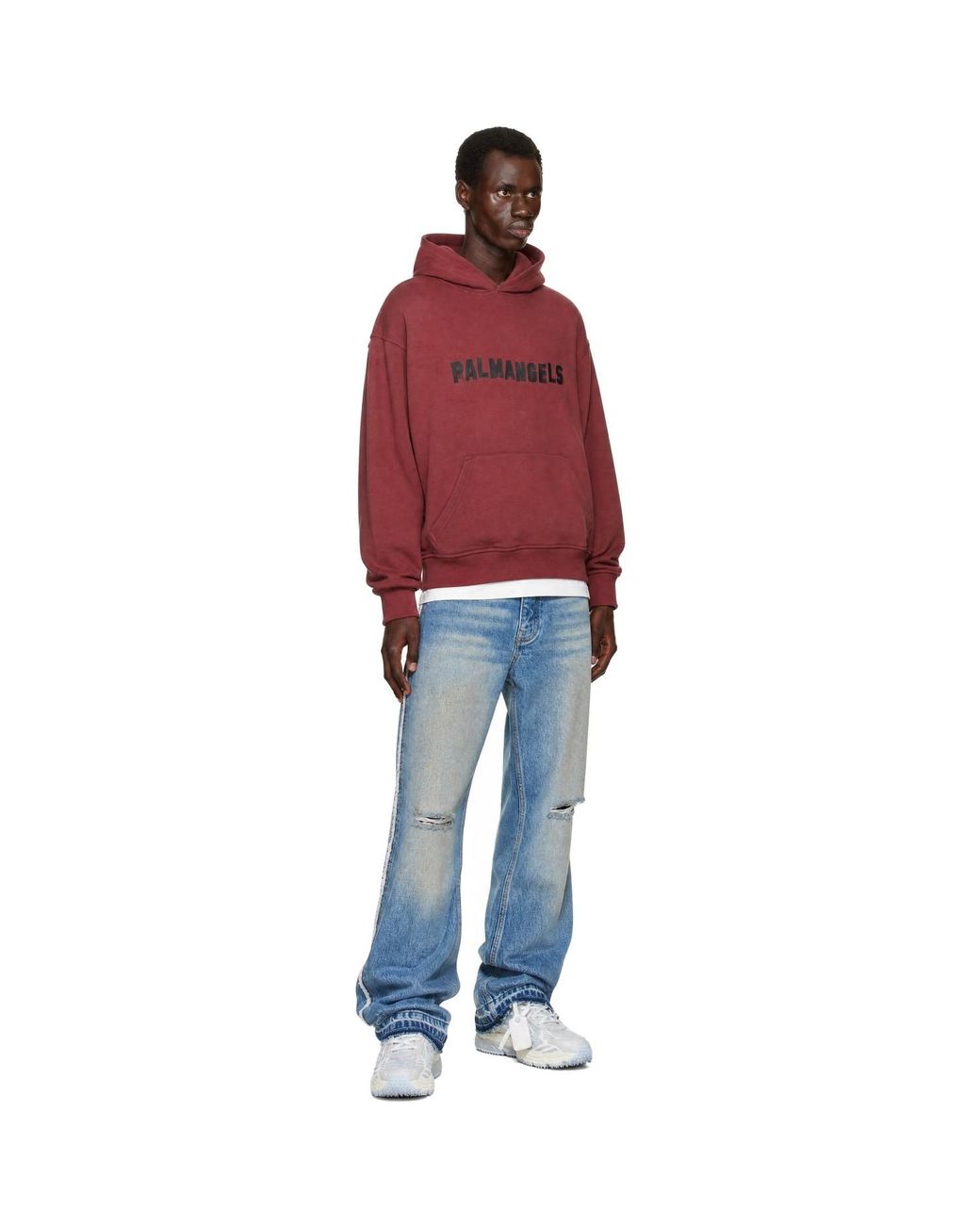 Palm Angels Red Palm Hills Regular Hoodie for men