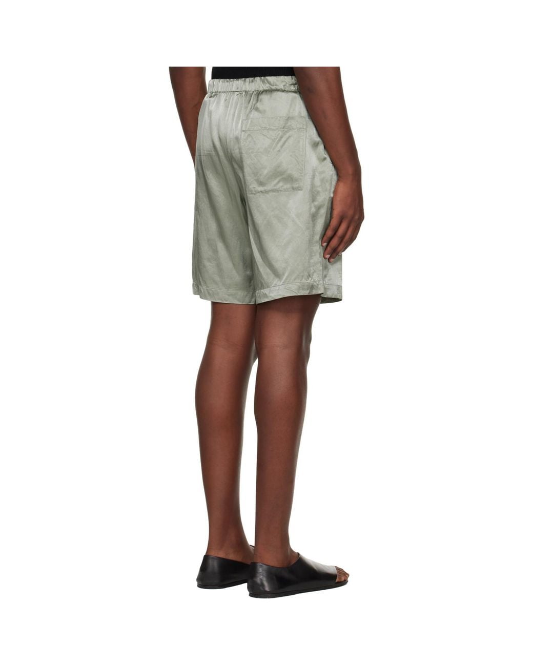 Dries Van Noten Green Viscose Cotton Shorts for men