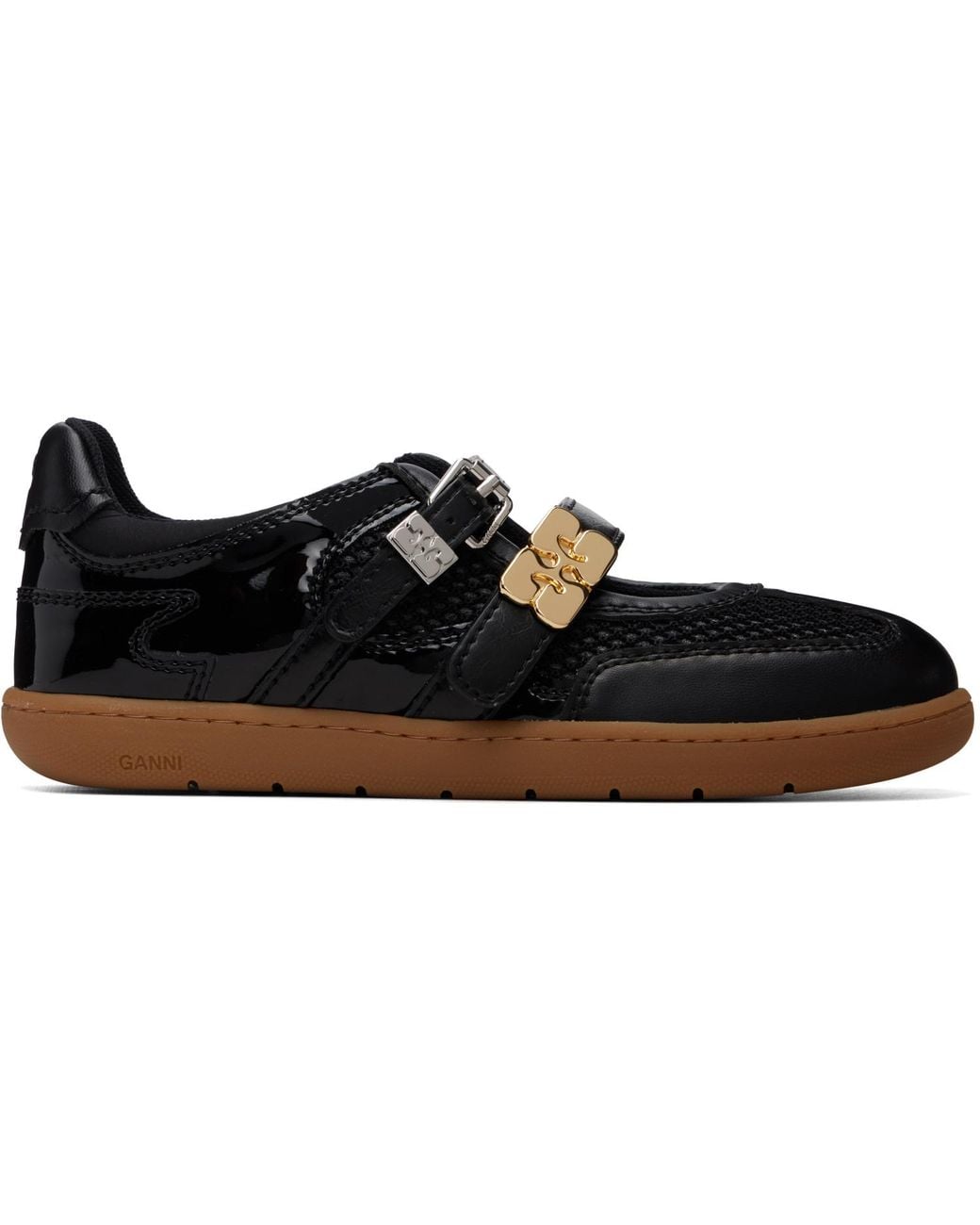 Ganni Black Sue Double Strap Sneakers