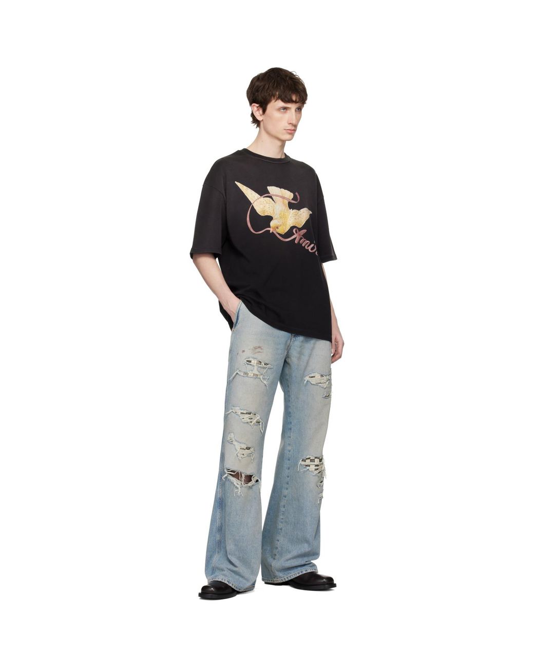 Amiri Black Ribbon' Oversized T-Shirt for men