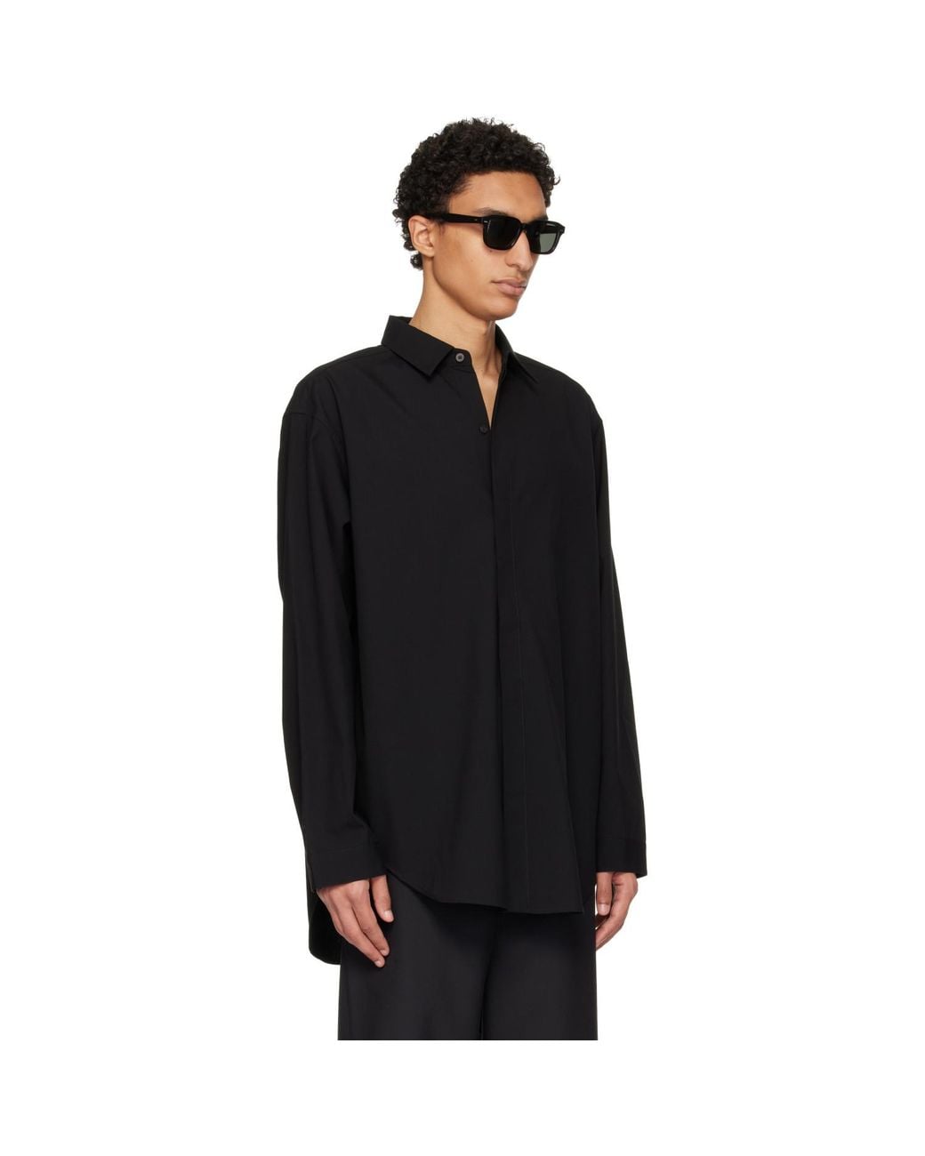 Fear Of God Black Cotton Wool Oxford Classic Shirt for men