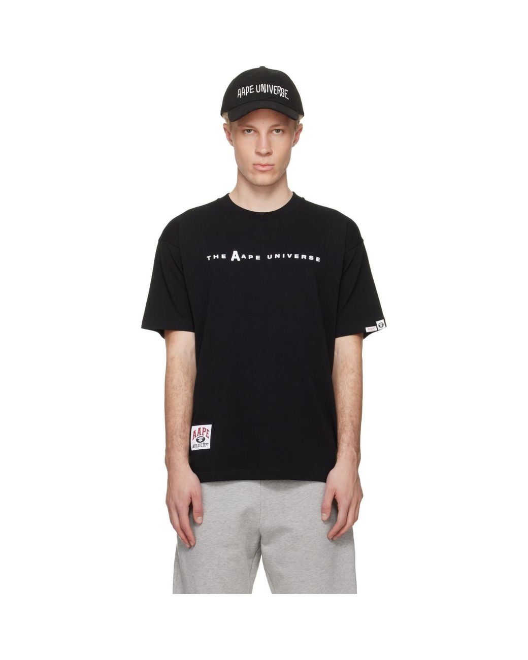 Aape By A Bathing Ape Black 'Aapeunvs' T-Shirt for men