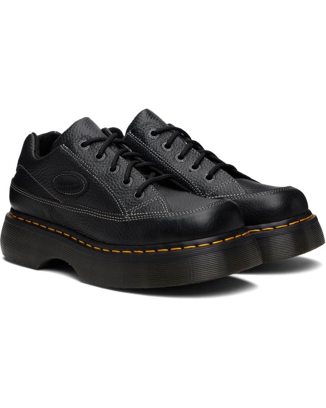 Dr. Martens Black Buzz 5-Eye Milled Nappa Leather Derbys