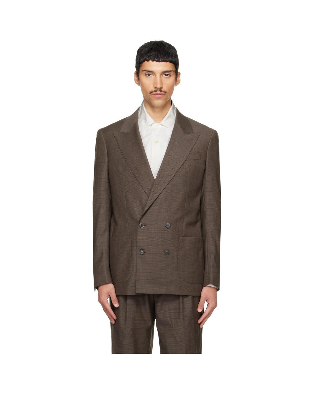 Carter Young Brown Kirk Unstructured Blazer for men