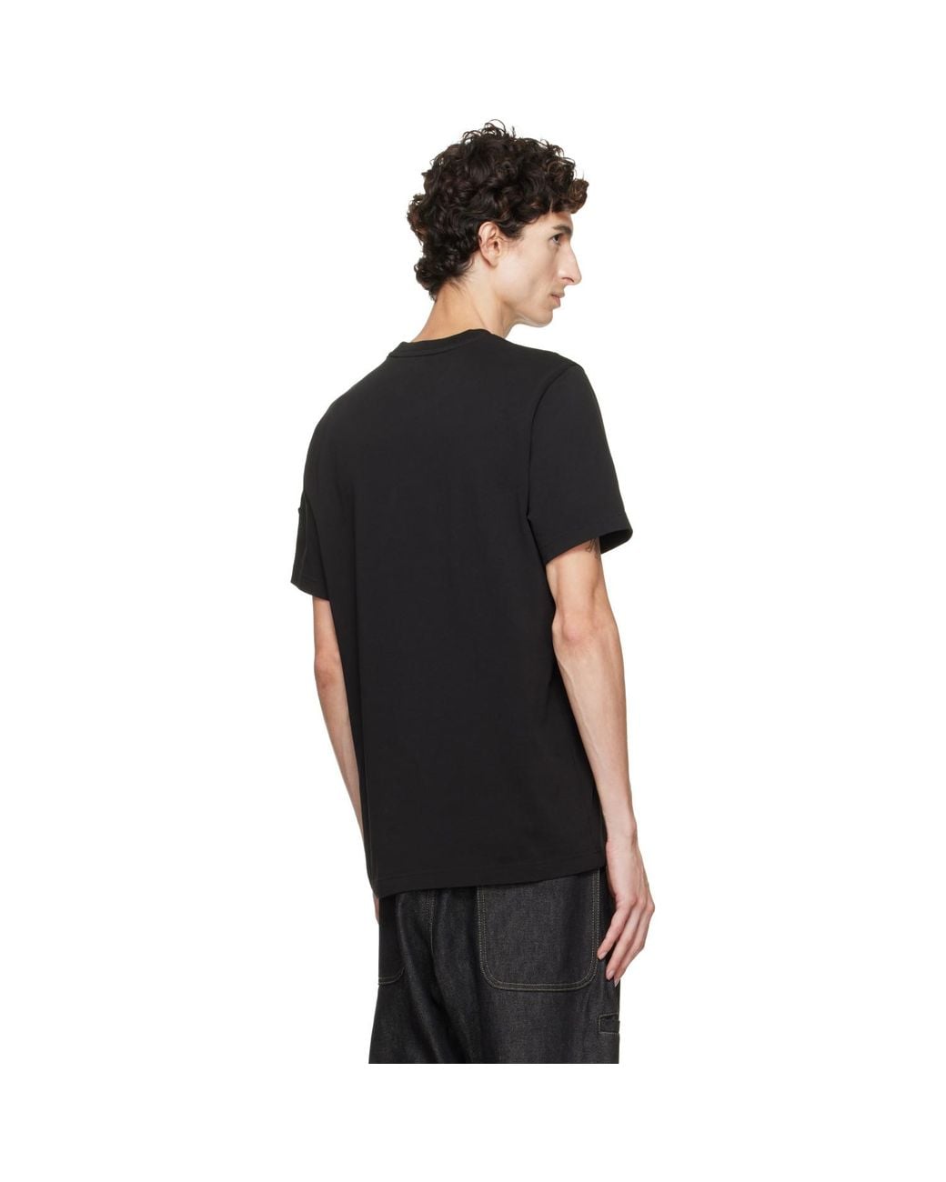 Moncler Black Logo Cotton T-Shirt for men