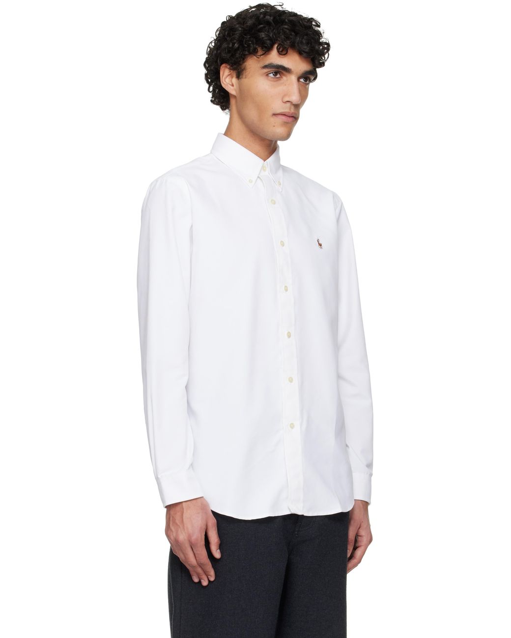 Polo Ralph Lauren Long Sleeve Oxford Sport Shirt in White for Men | Lyst UK