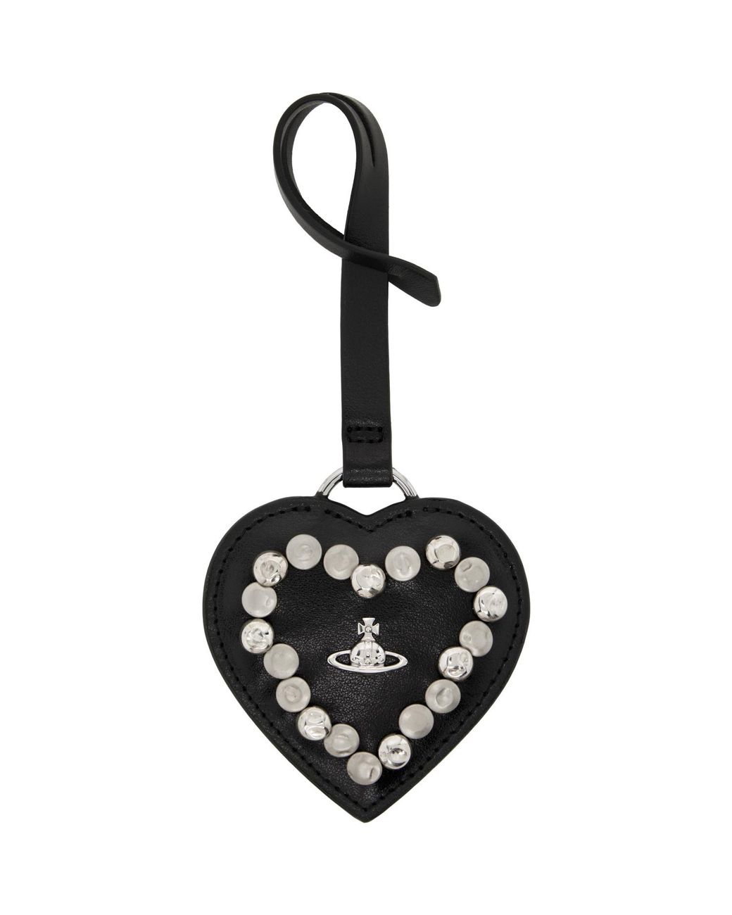 Vivienne Westwood Black Heart Mirror Charm for men