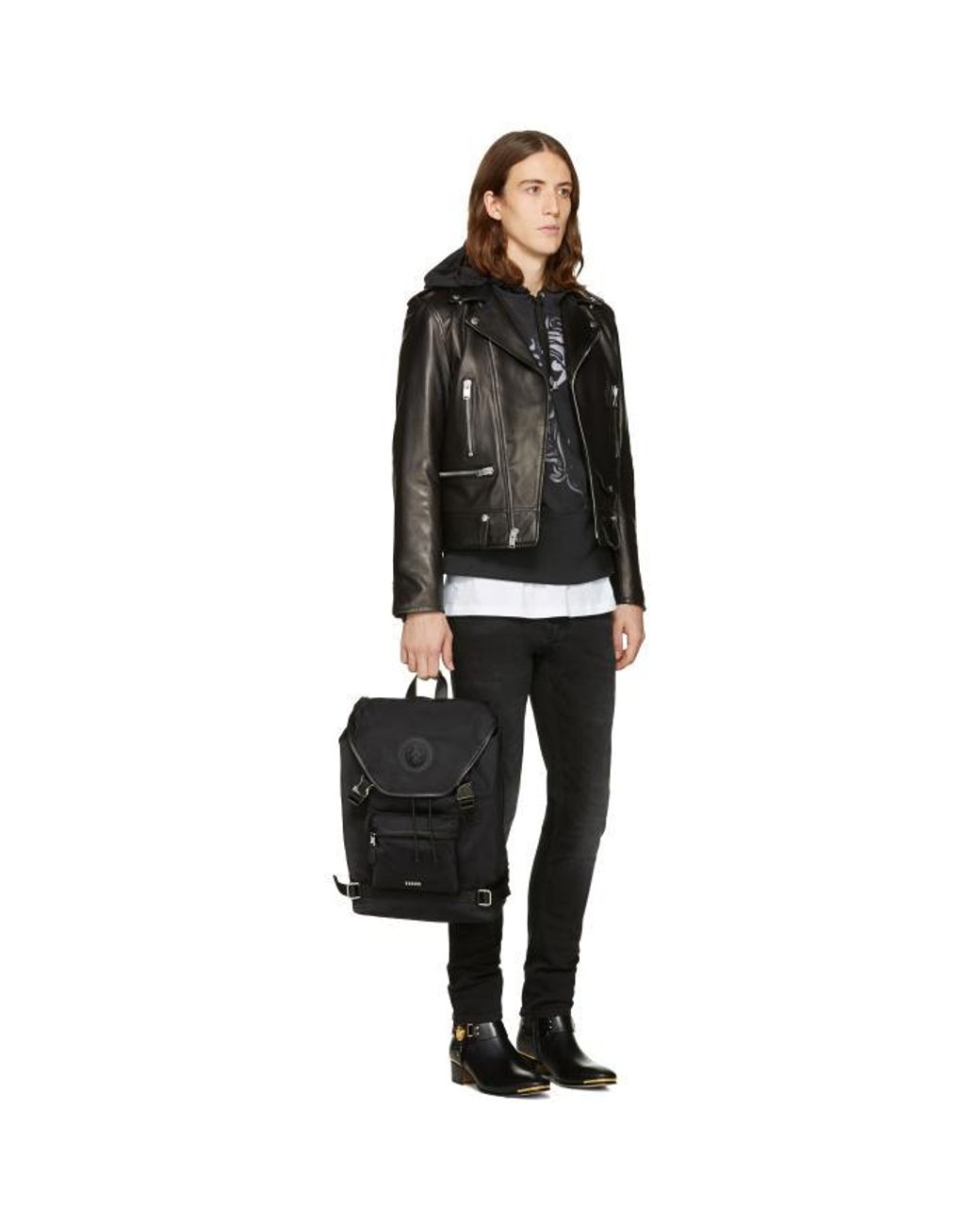 靴 VERSACE Harness design Side-gore Boots Side Gore Boots | UNIQLO US
